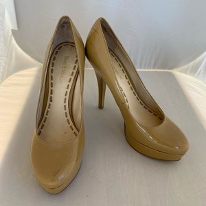 Enzo Angiolini Patent Nude Platform Pumps 8.5